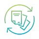 Icon of documents surrounded by circular arrows
