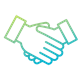 Icon of two hands shaking