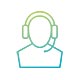 Icon of a person wearing a headset
